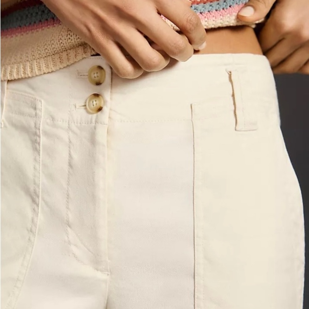 Anthropologie Naomi Linen Wide Leg Flare Pants by Maeve